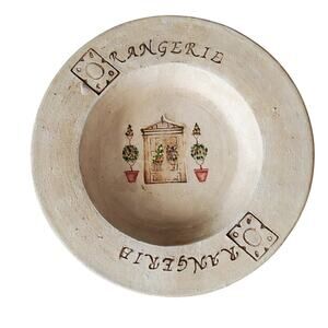 Zodax Pottery Rangerie Bowl Adult's 13X13 Mexican Theme Home Decor Floral Heavy
